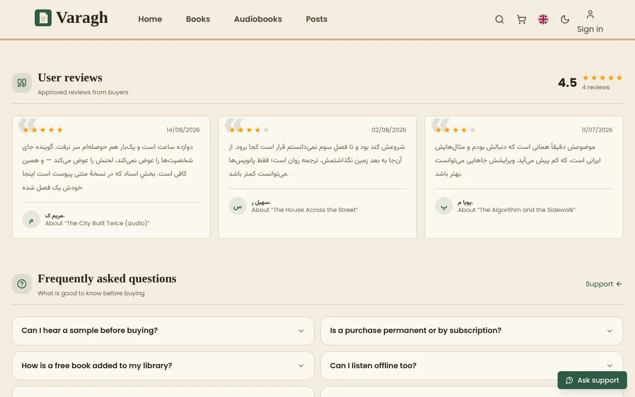 Authors, narrators and buyers' reviews