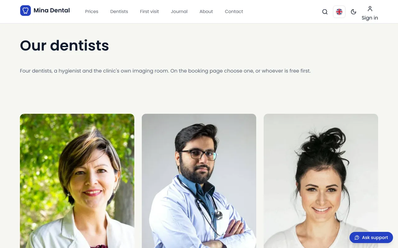 Patients choose their dentist