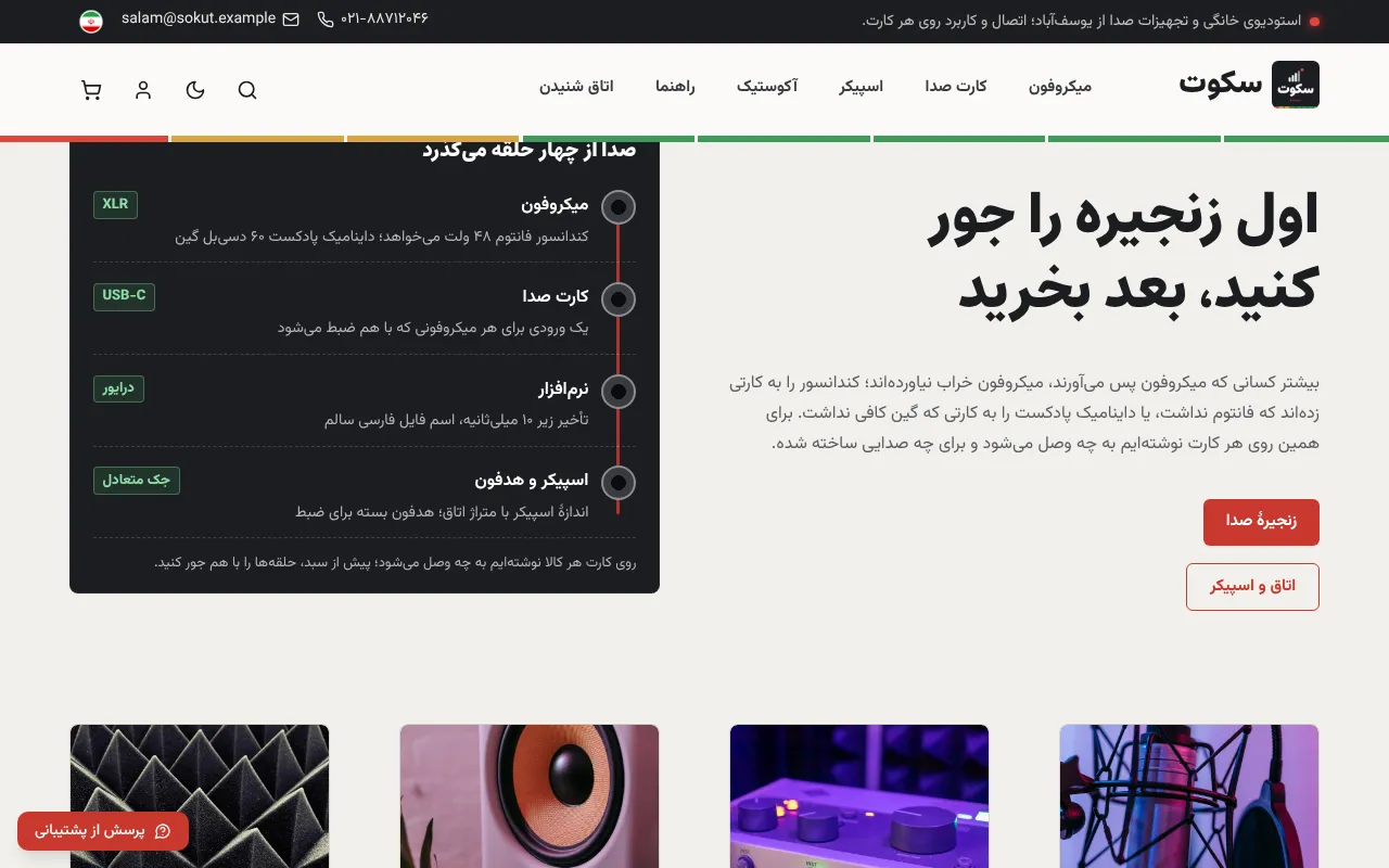 زنجیرهٔ صدا، اولین چیزی که دیده میشه